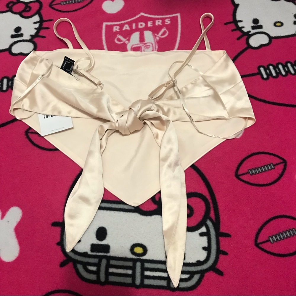 NWT Forever 21 cross tie crop top
